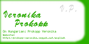 veronika prokopp business card